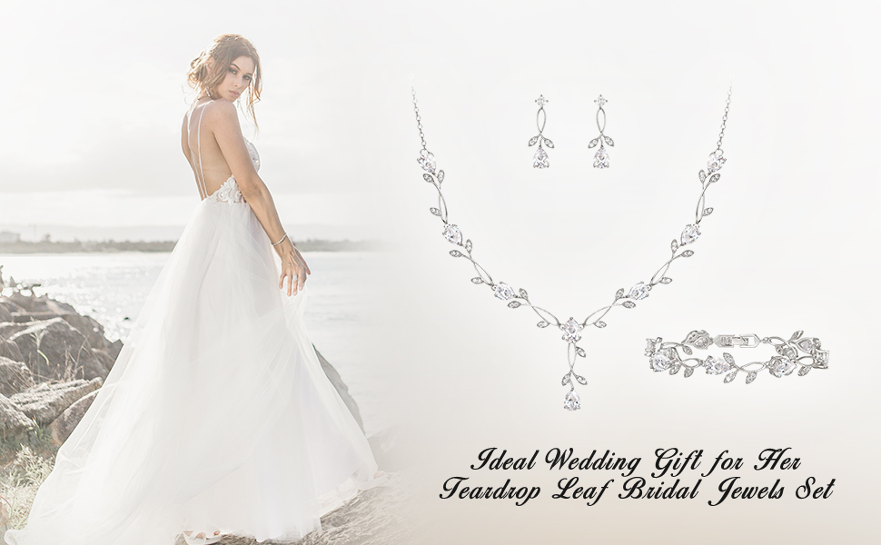 Amazon.com: EVER FAITH Prom Party Jewelry Set for Bride Bridesmaid